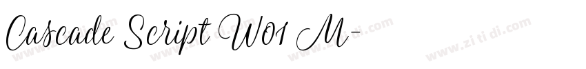 Cascade Script W01 M字体转换